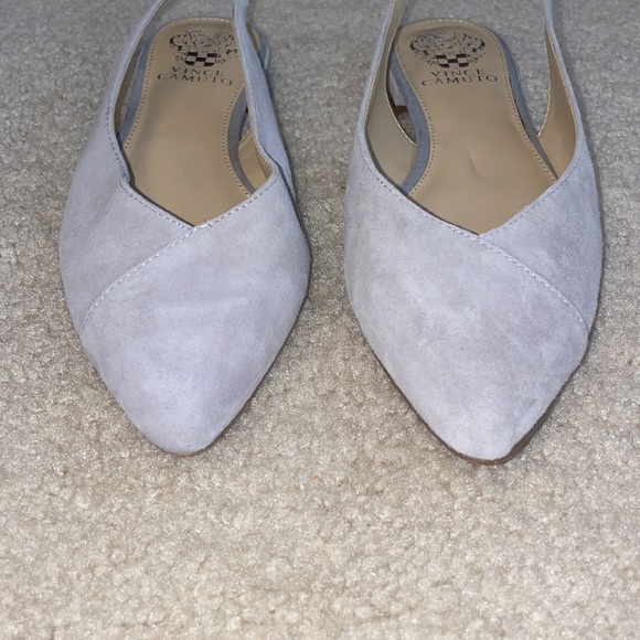 Vince Camuto Jasenia Light Grey Suede Closed
Point-Toe Sling-Back Slip-On Flats - Picture 3 of 7